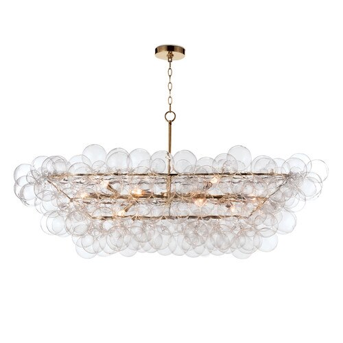 Bubbles Chandelier Linear (Natural Brass)